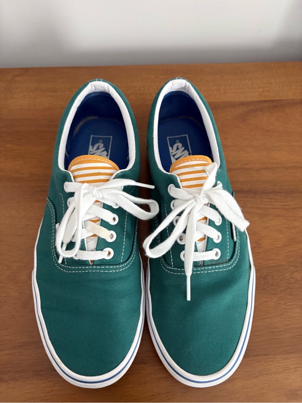 Vans Era Quetzal Green Canvas Low-Top Sneakers with White Laces